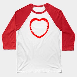 Valentines Abstract Heart Baseball T-Shirt